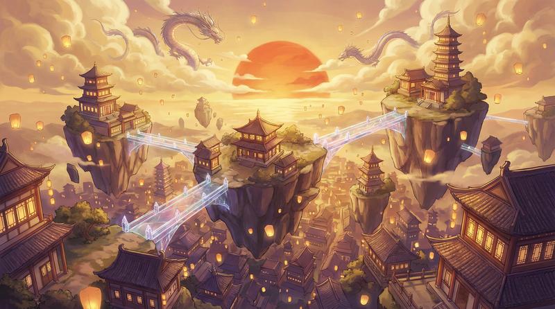 抖音风航拍视频演示-幻境之城